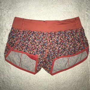 Lululemon Speed Up Short 2.5" Floral Print